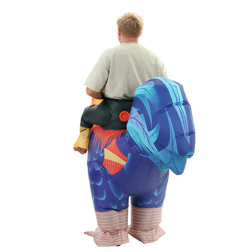 Inflatable Chicken Rider Costume for Adults
