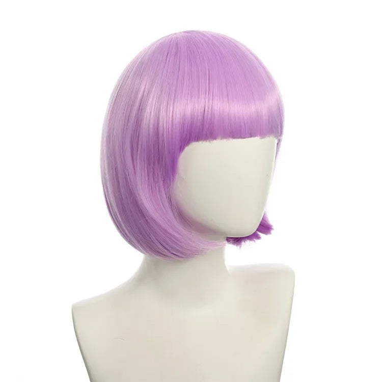 Short Bob Wig with Bangs, 24 Colors