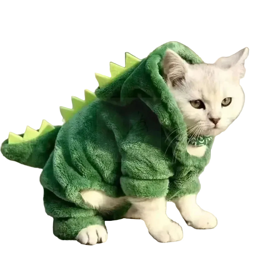 Green Dinosaur Dog Hoodie Costume
