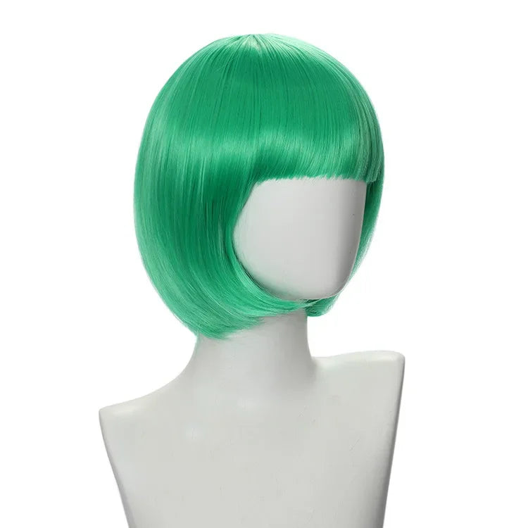 Short Bob Wig with Bangs, 24 Colors