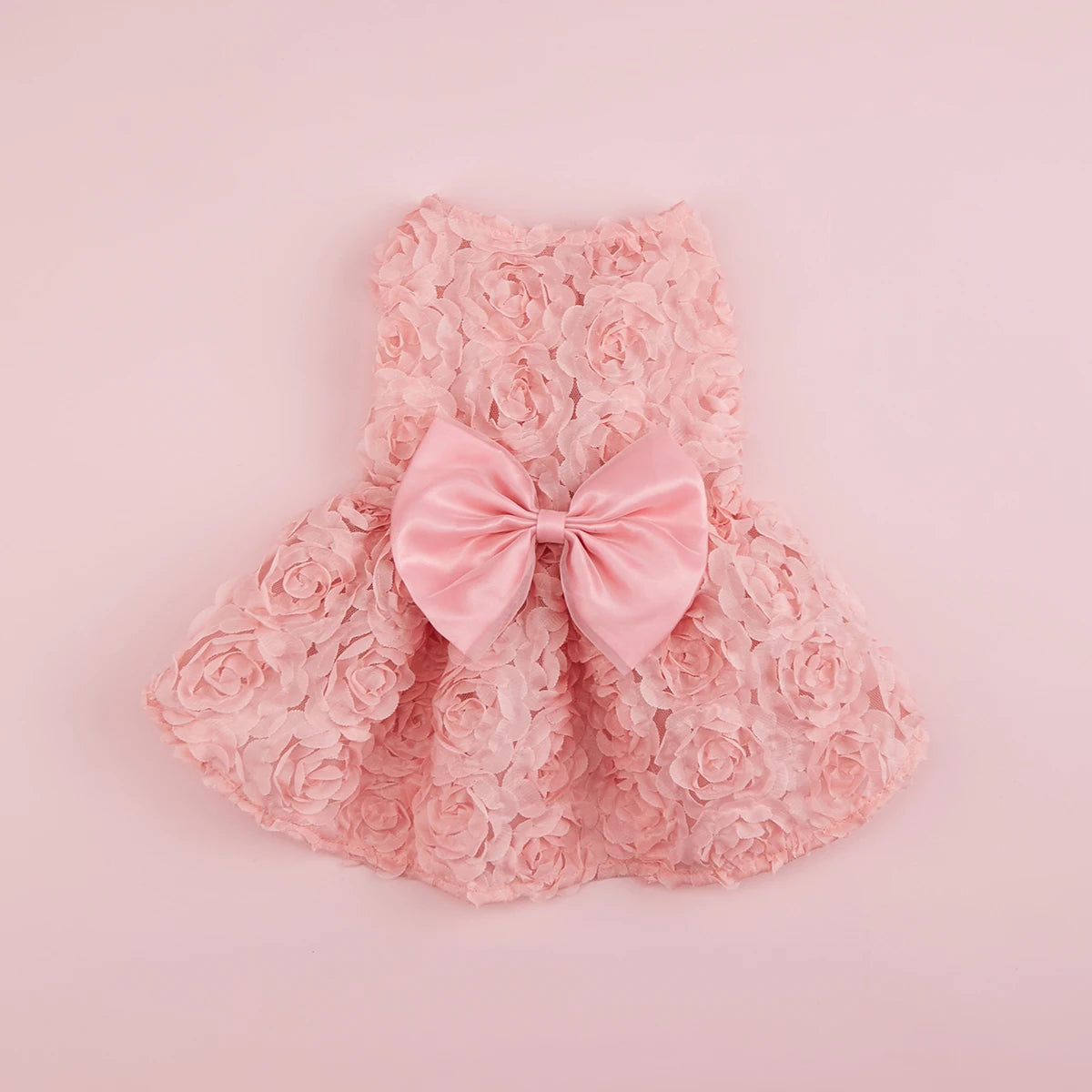 Pink Princess Dog Dress with Bow