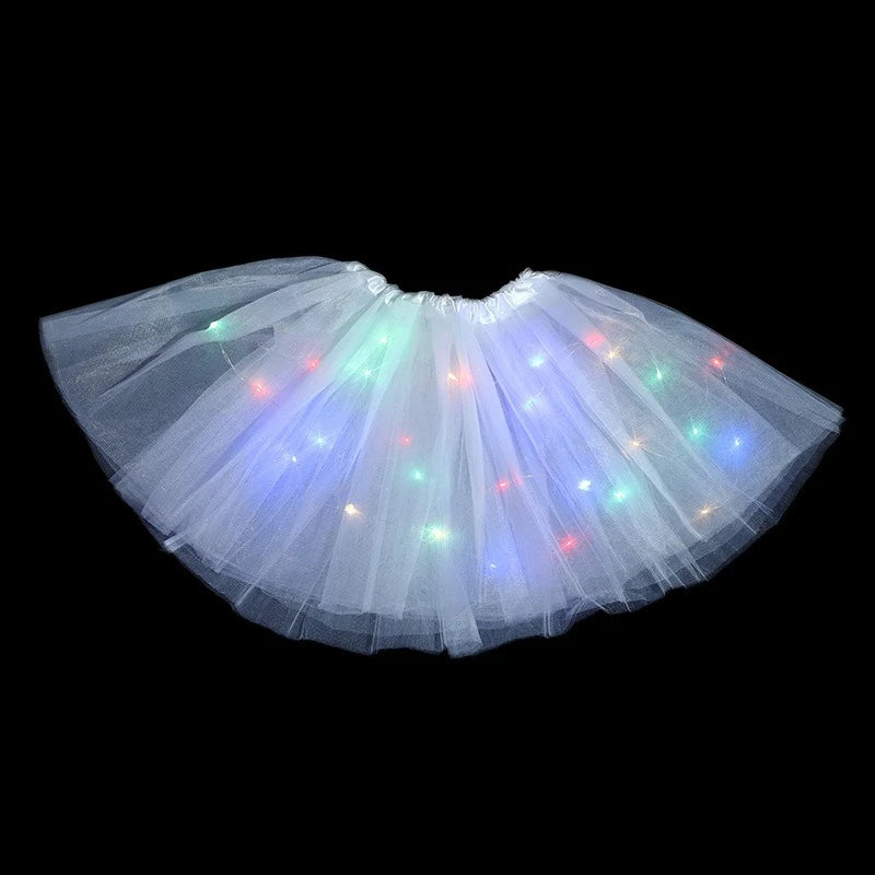 Light-Up LED Tutu Skirt, Kids and Adults, 20 Colors