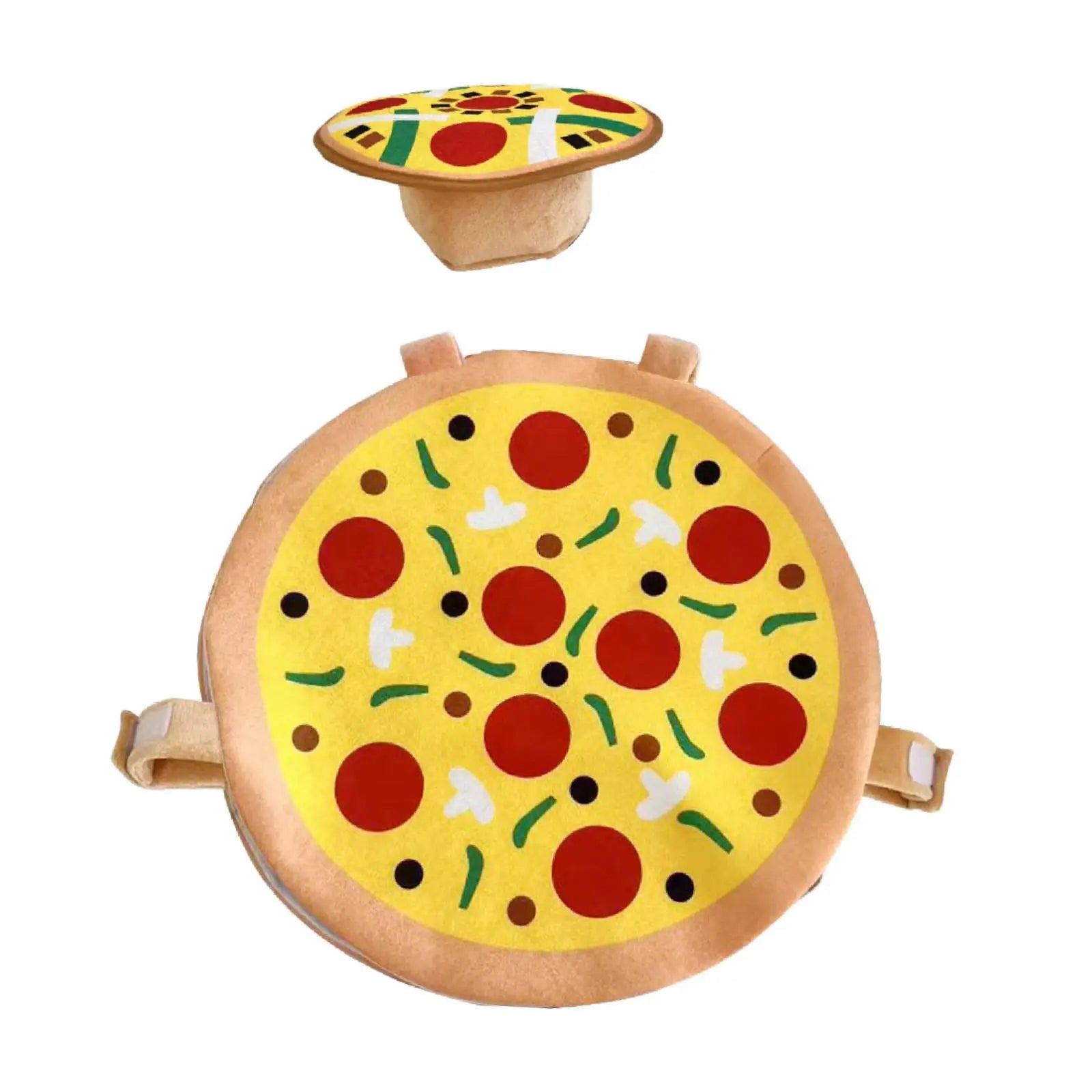 Pizza Slice Costume with Hat, Adults and Kids