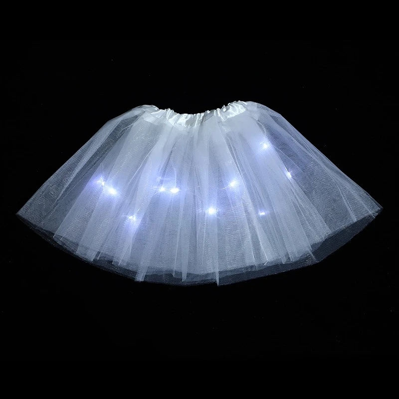Light-Up LED Tutu Skirt, Kids and Adults, 20 Colors