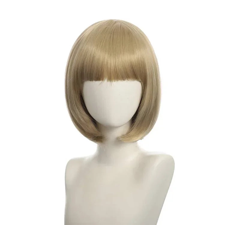 Short Bob Wig with Bangs, 24 Colors