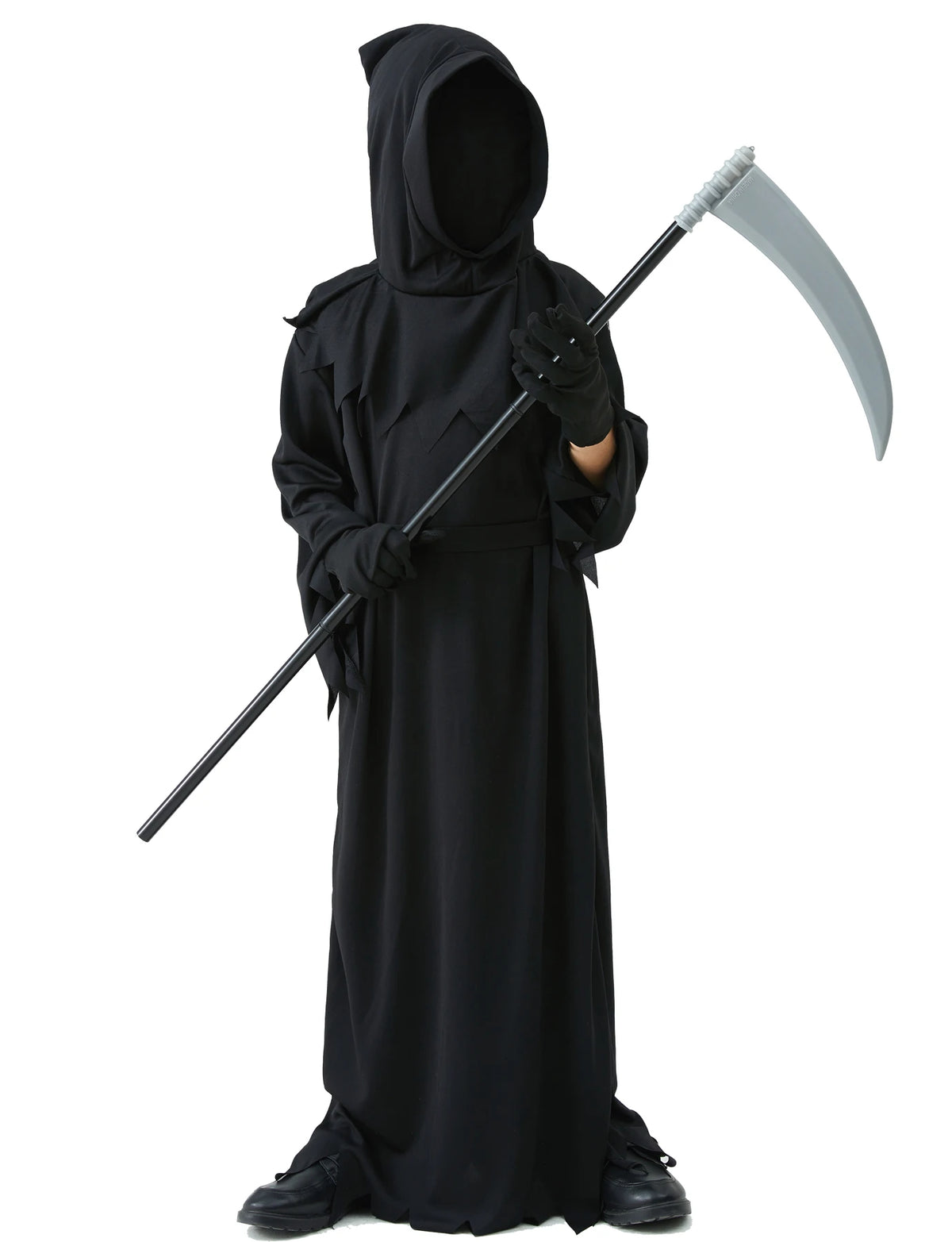 Grim Reaper Costume with Mask and Scythe