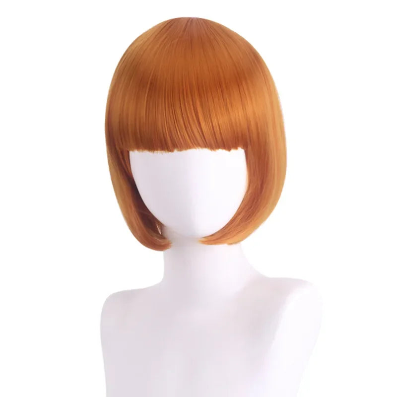 Short Bob Wig with Bangs, 24 Colors