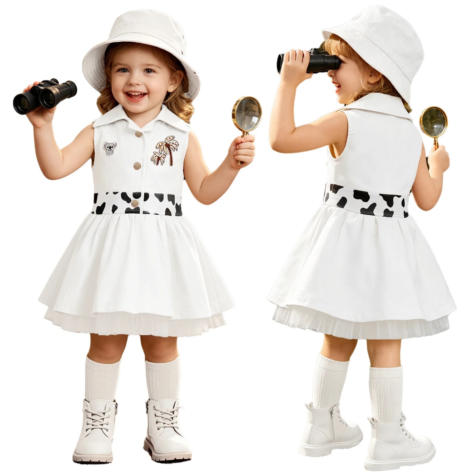 Zookeeper Costume for Toddlers, Jumpsuit or Dress, 9 Months to 5T
