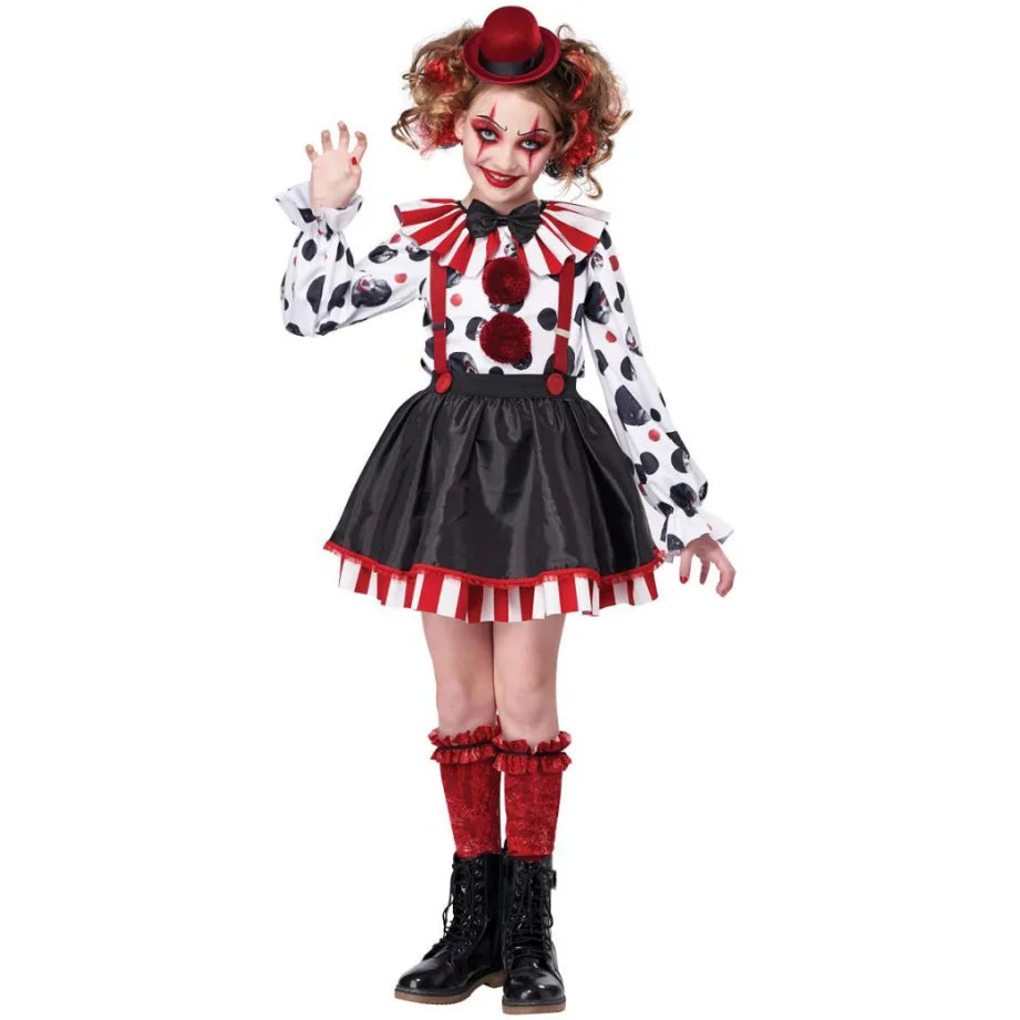 Mother and Daughter Matching Clown Costume