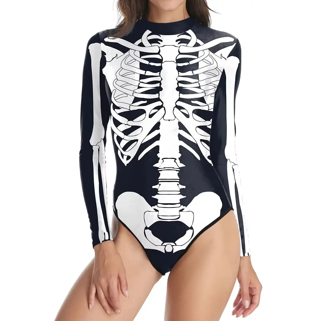 Skeleton Bodysuit for Women, 3D Print