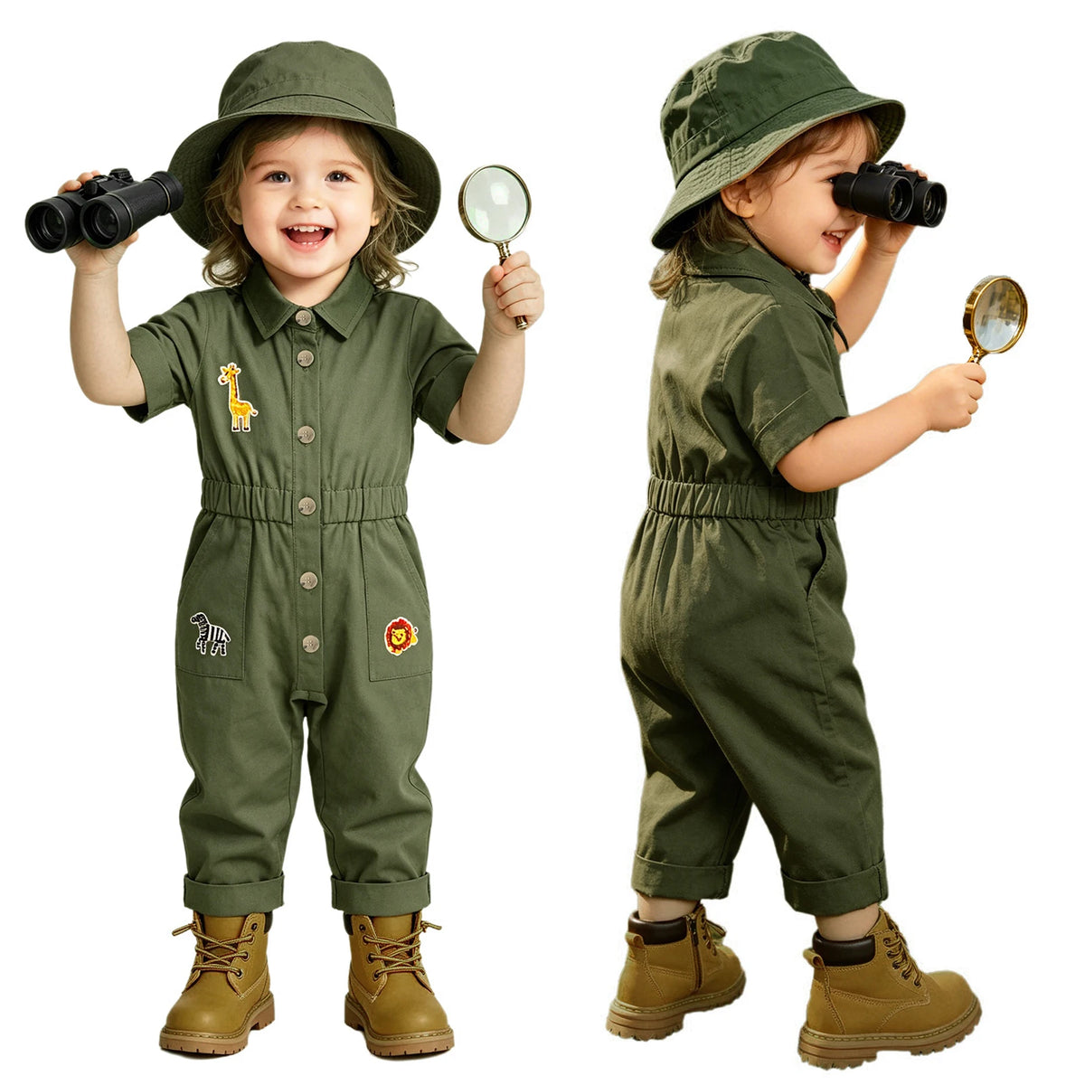 Zookeeper Costume for Toddlers, Jumpsuit or Dress, 9 Months to 5T