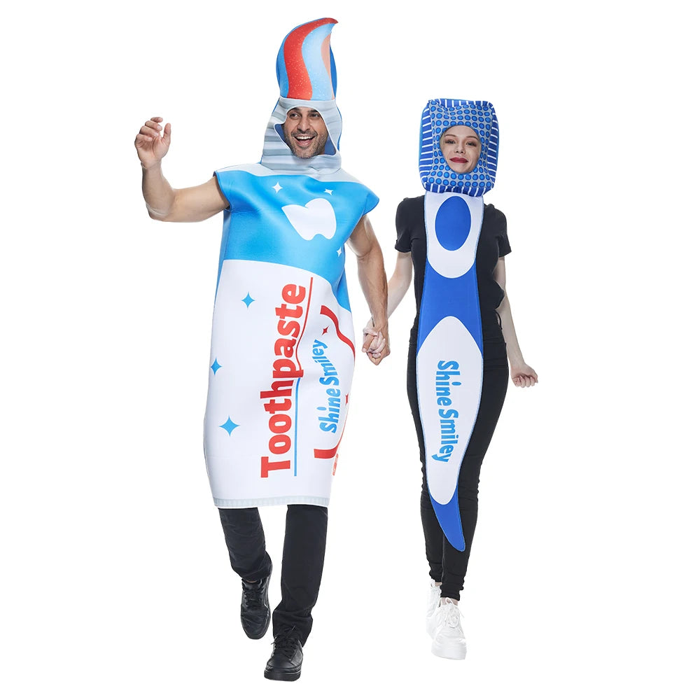 Toothbrush and Toothpaste Couples Costume