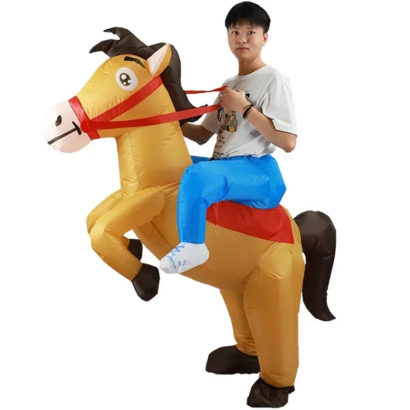 Inflatable Horse Rider Costume, Kids and Adults