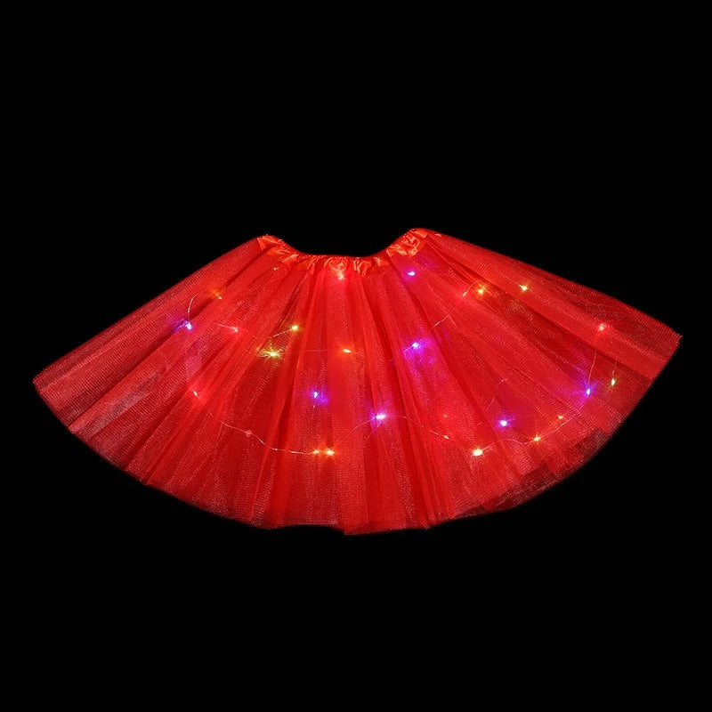 Light-Up LED Tutu Skirt, Kids and Adults, 20 Colors