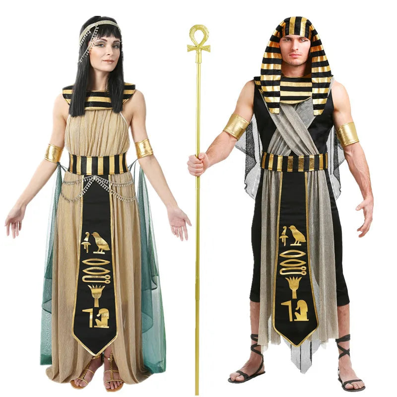 Egyptian Pharaoh and Queen Couples Costume