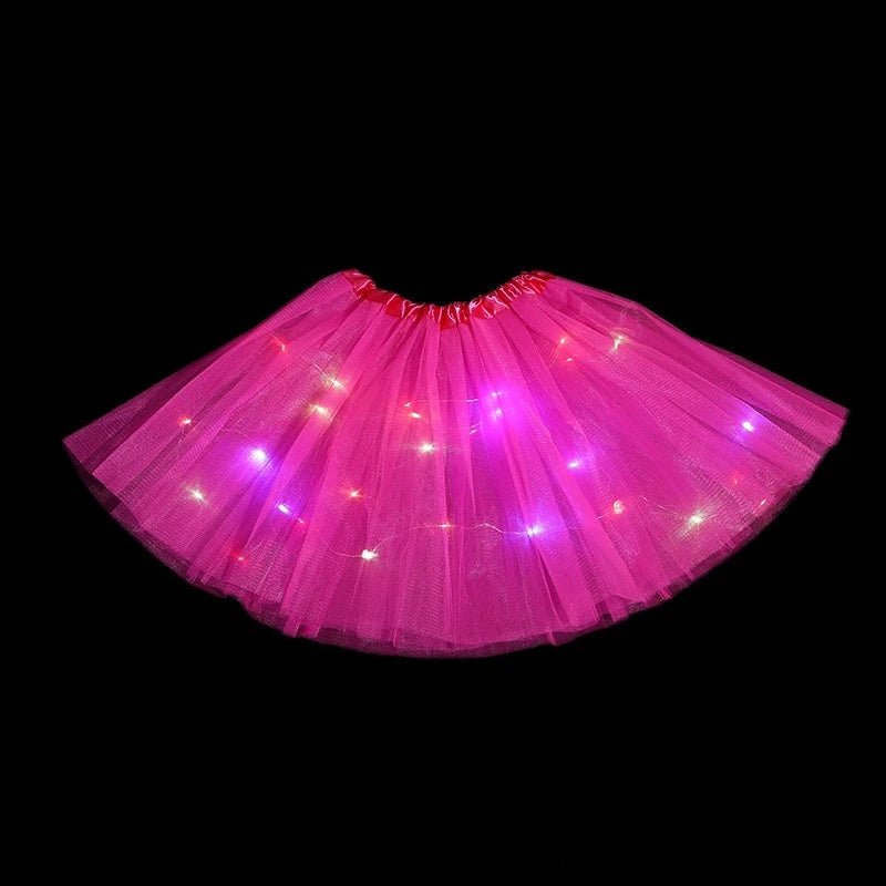 Light-Up LED Tutu Skirt, Kids and Adults, 20 Colors