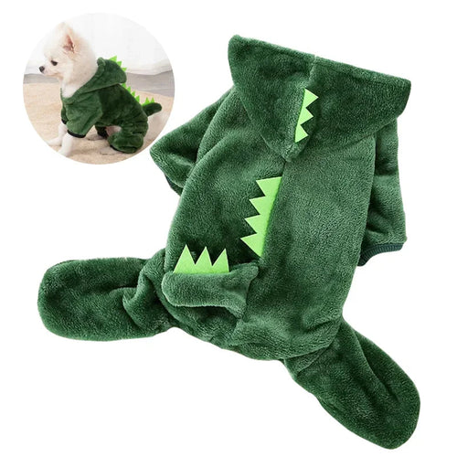 Dinosaur Fleece Costume for Small Dogs