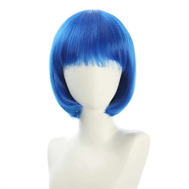 Short Bob Wig with Bangs, 24 Colors