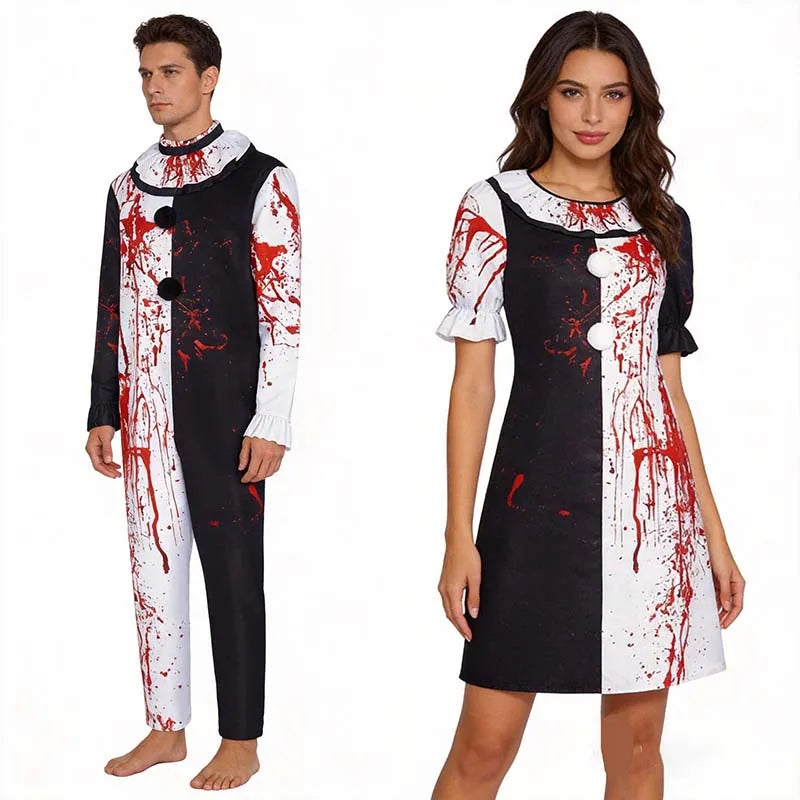 Bloody Clown Couples Costume
