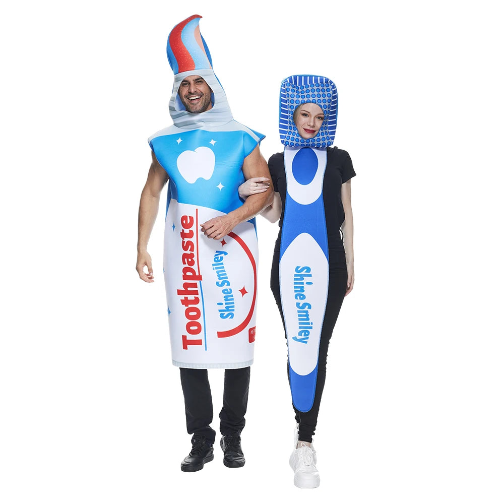 Toothbrush and Toothpaste Couples Costume