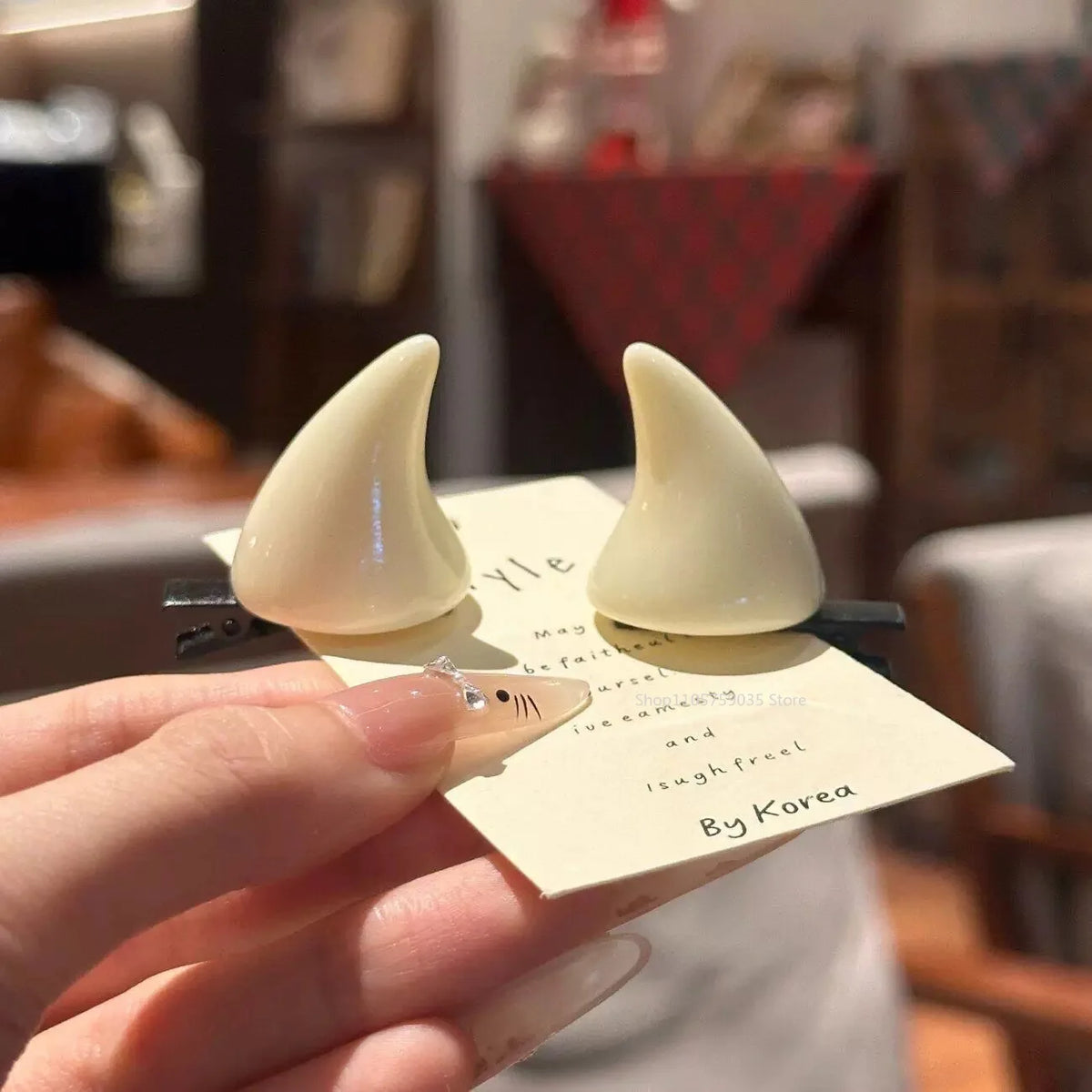 Devil Horn Hair Clips, Pair