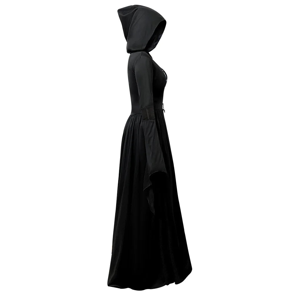 Skull Mage Hooded Robe Costume