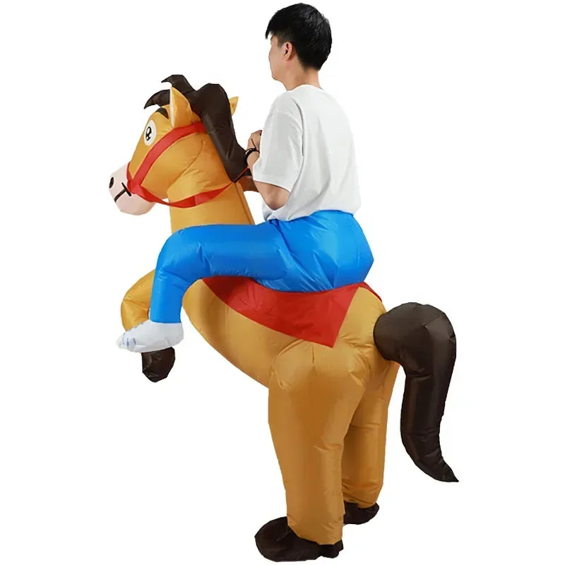 Inflatable Horse Rider Costume, Kids and Adults