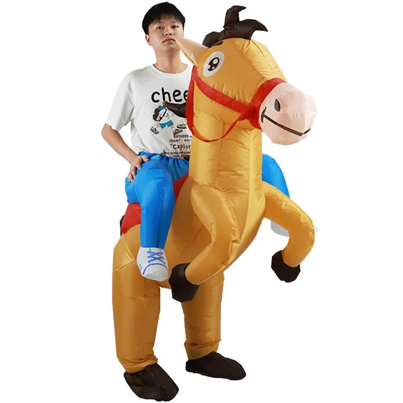 Inflatable Horse Rider Costume, Kids and Adults