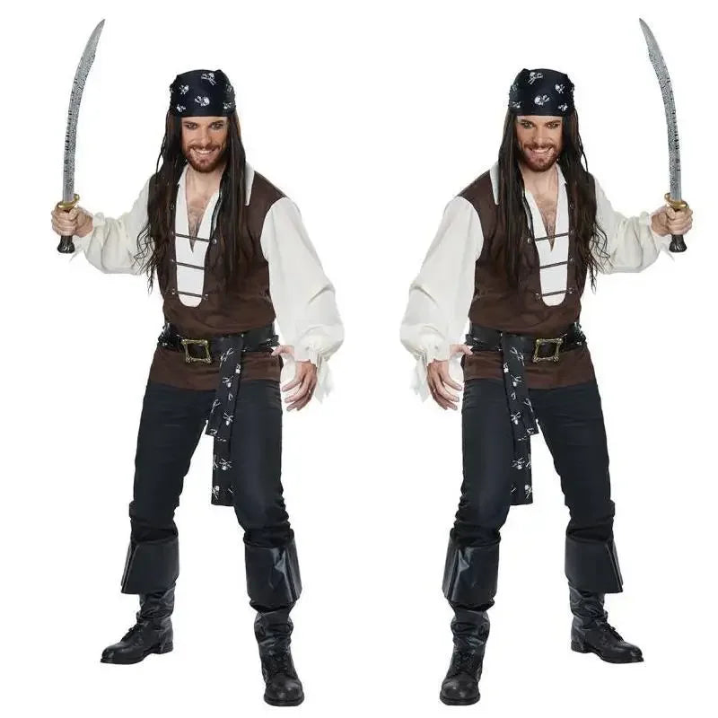 Pirate Captain Costume for Men, Full Suit