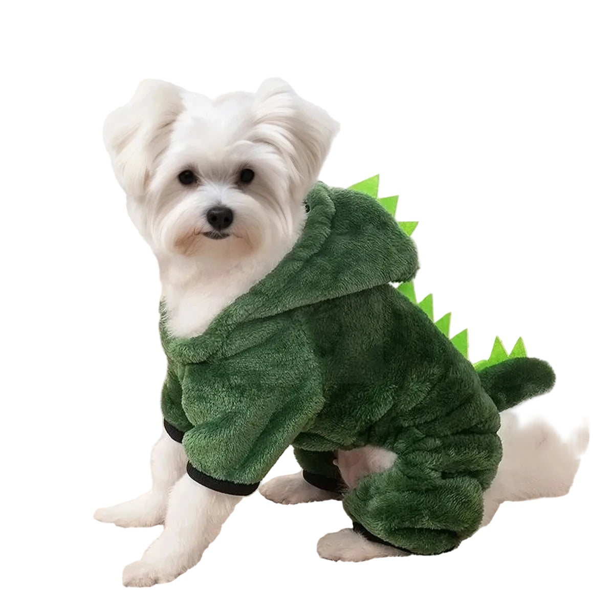 Green Dinosaur Dog Hoodie Costume