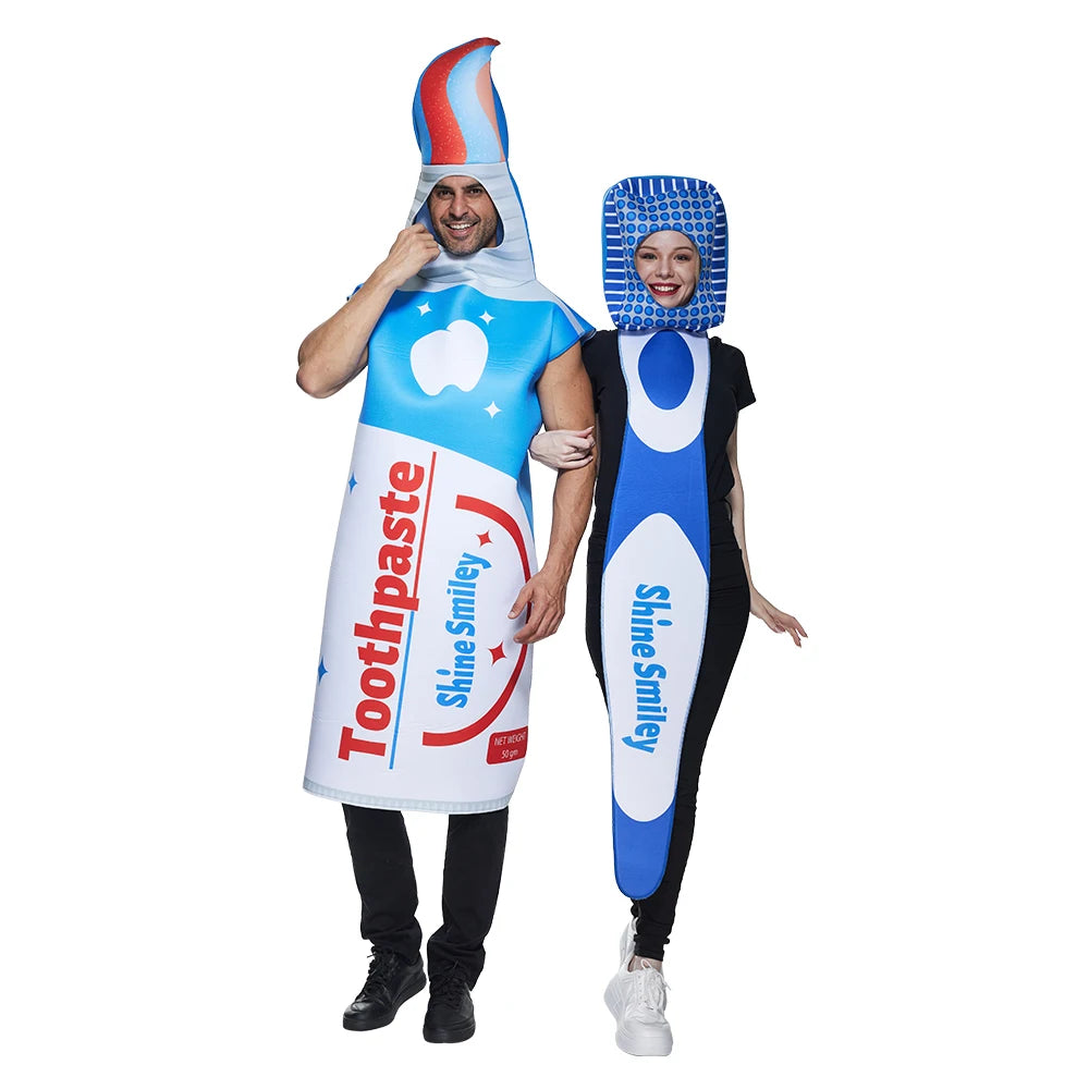 Toothbrush and Toothpaste Couples Costume