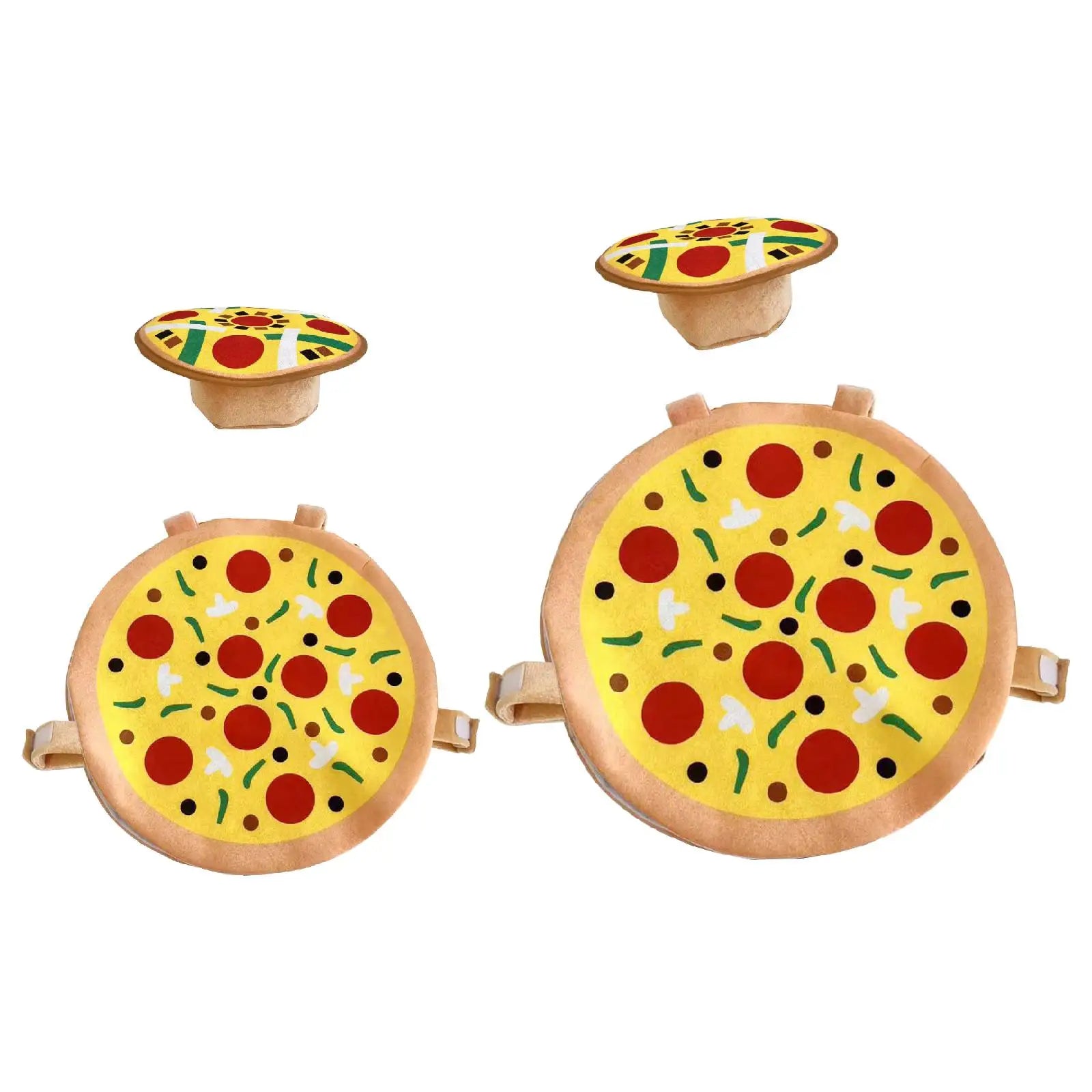 Pizza Slice Costume with Hat, Adults and Kids