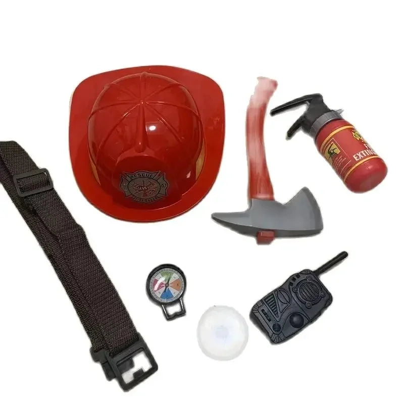 Firefighter Costume for Kids with Helmet and Tools
