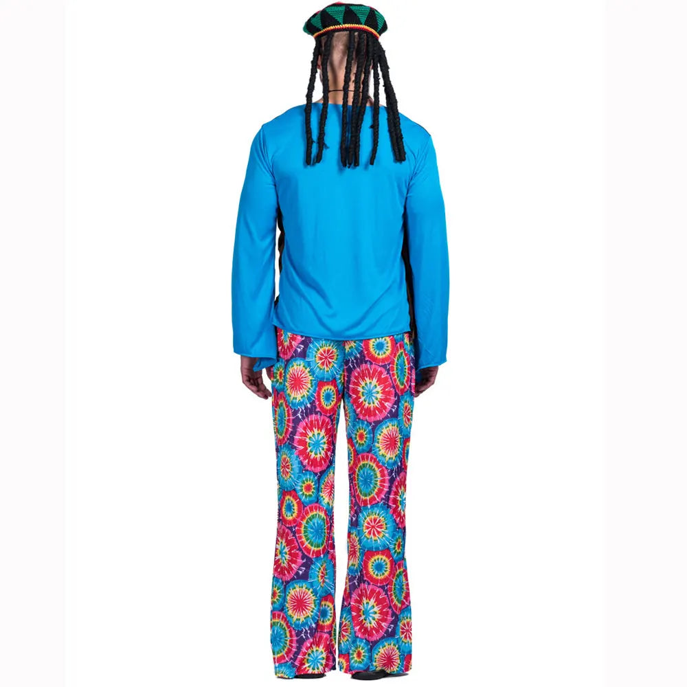 60s Hippie Costume for Men with Wig
