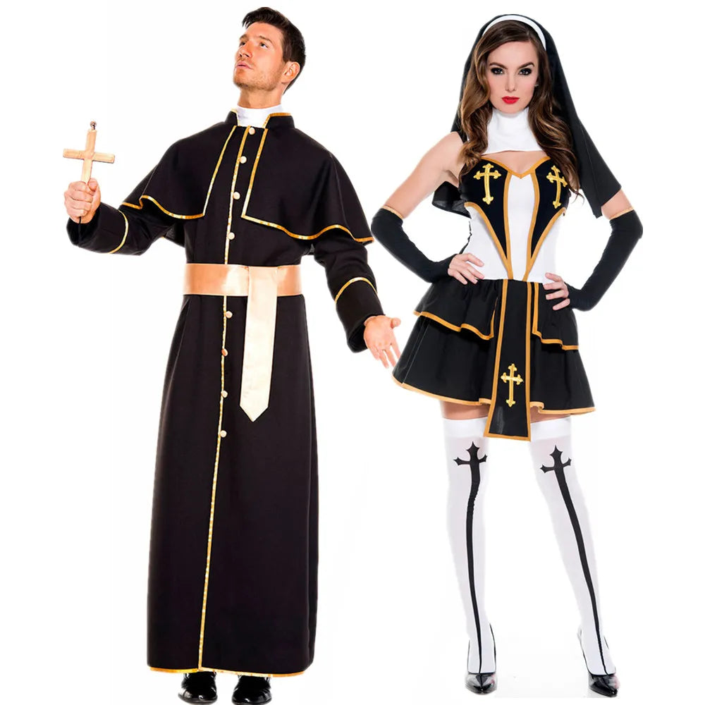 Priest and Nun Couples Costume