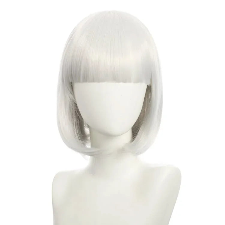 Short Bob Wig with Bangs, 24 Colors
