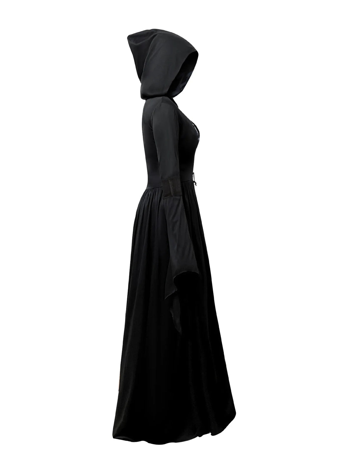 Skull Mage Hooded Robe Costume