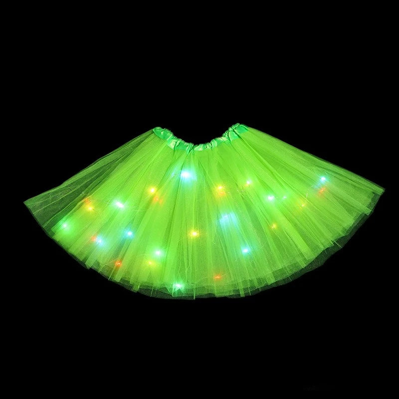Light-Up LED Tutu Skirt, Kids and Adults, 20 Colors