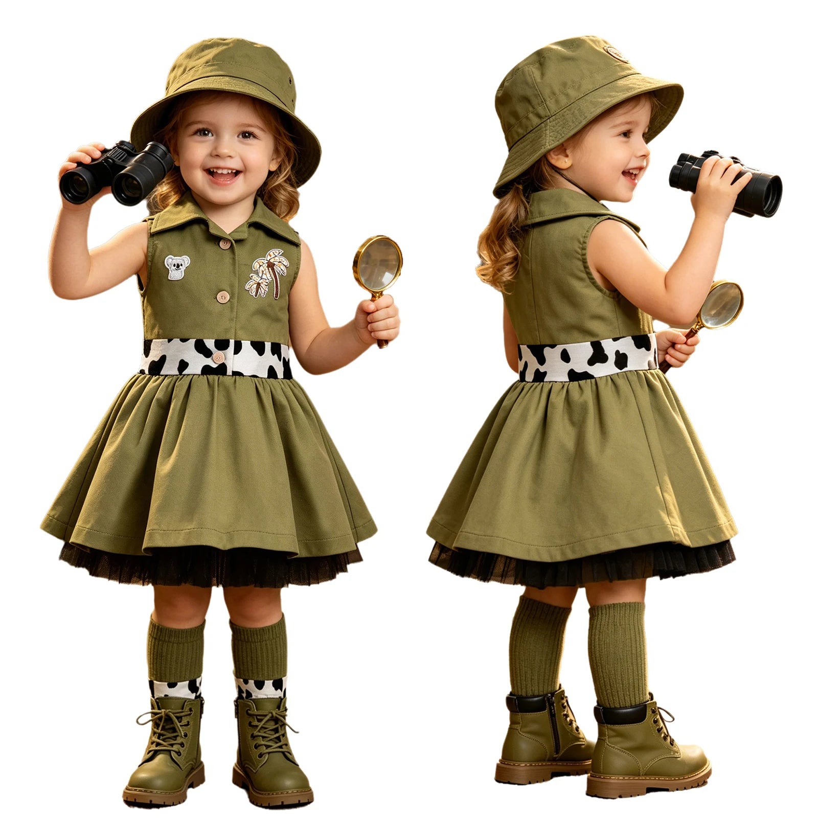 Zookeeper Costume for Toddlers, Jumpsuit or Dress, 9 Months to 5T