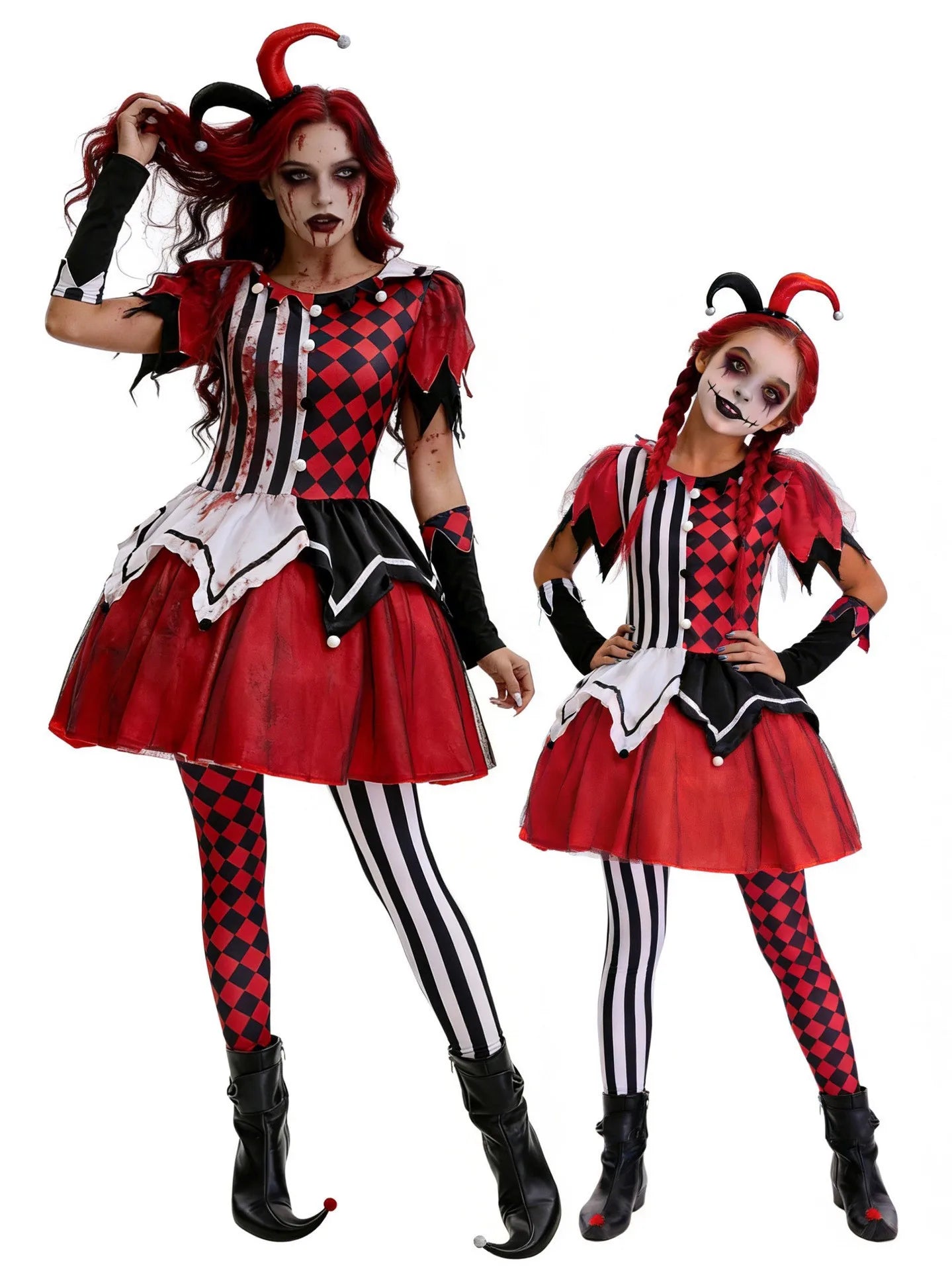 Family Matching Clown Costumes, Kids to Adult