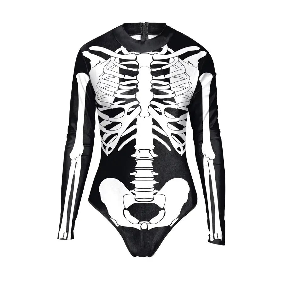 Skeleton Bodysuit for Women, 3D Print