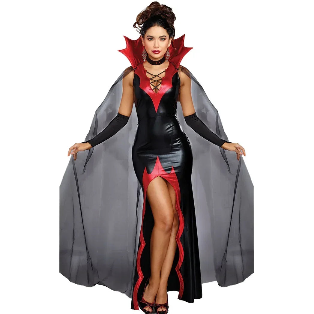 Red Vampire Dress and Cape for Women