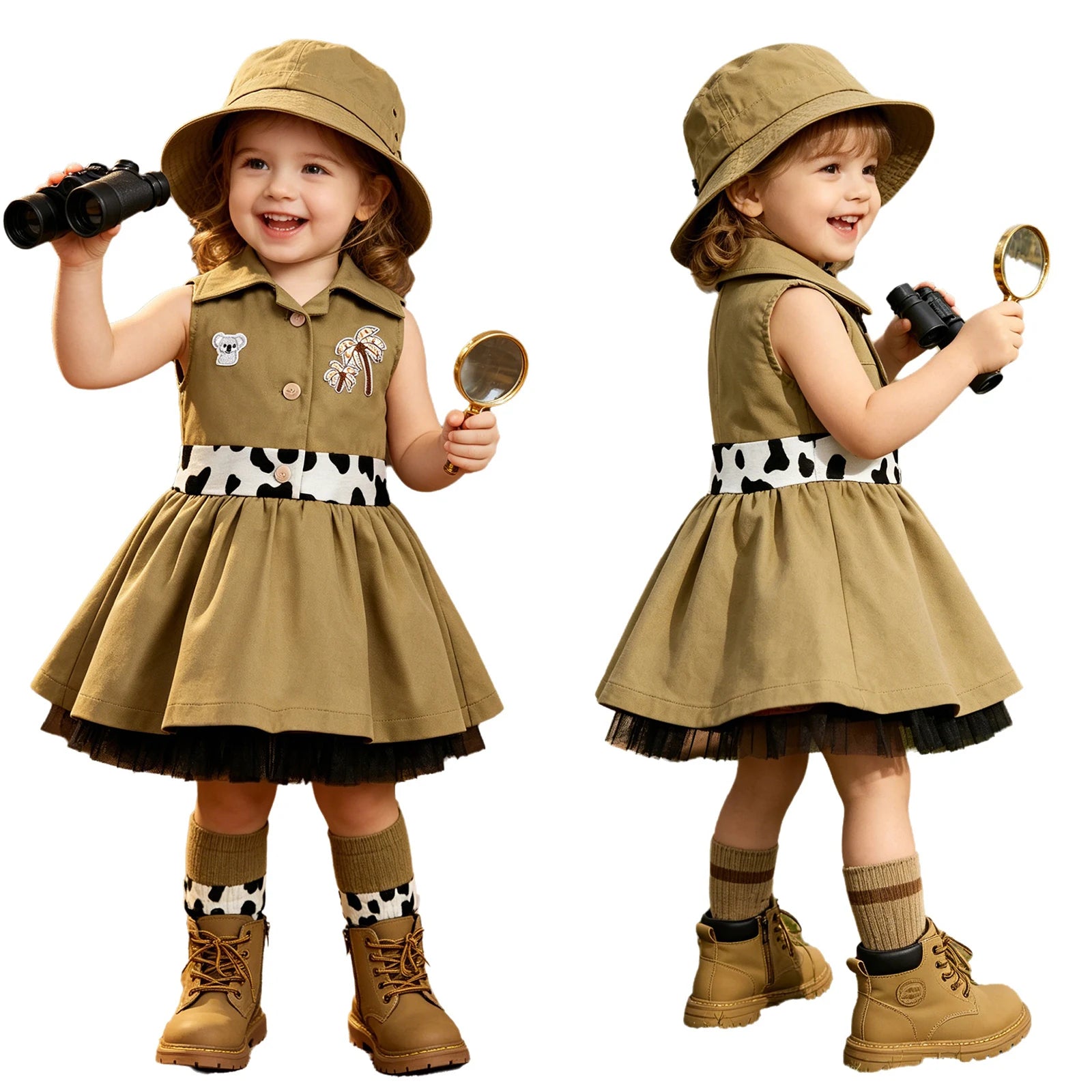 Zookeeper Costume for Toddlers, Jumpsuit or Dress, 9 Months to 5T