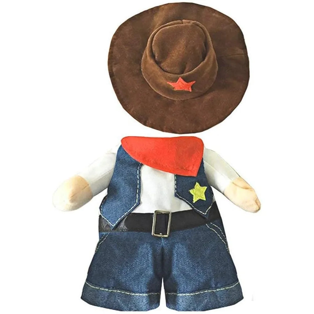 Cowboy Rider Dog Costume with Hat