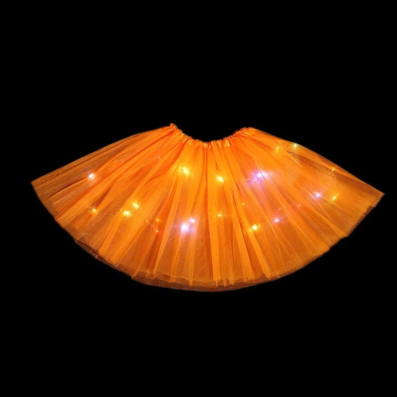 Light-Up LED Tutu Skirt, Kids and Adults, 20 Colors