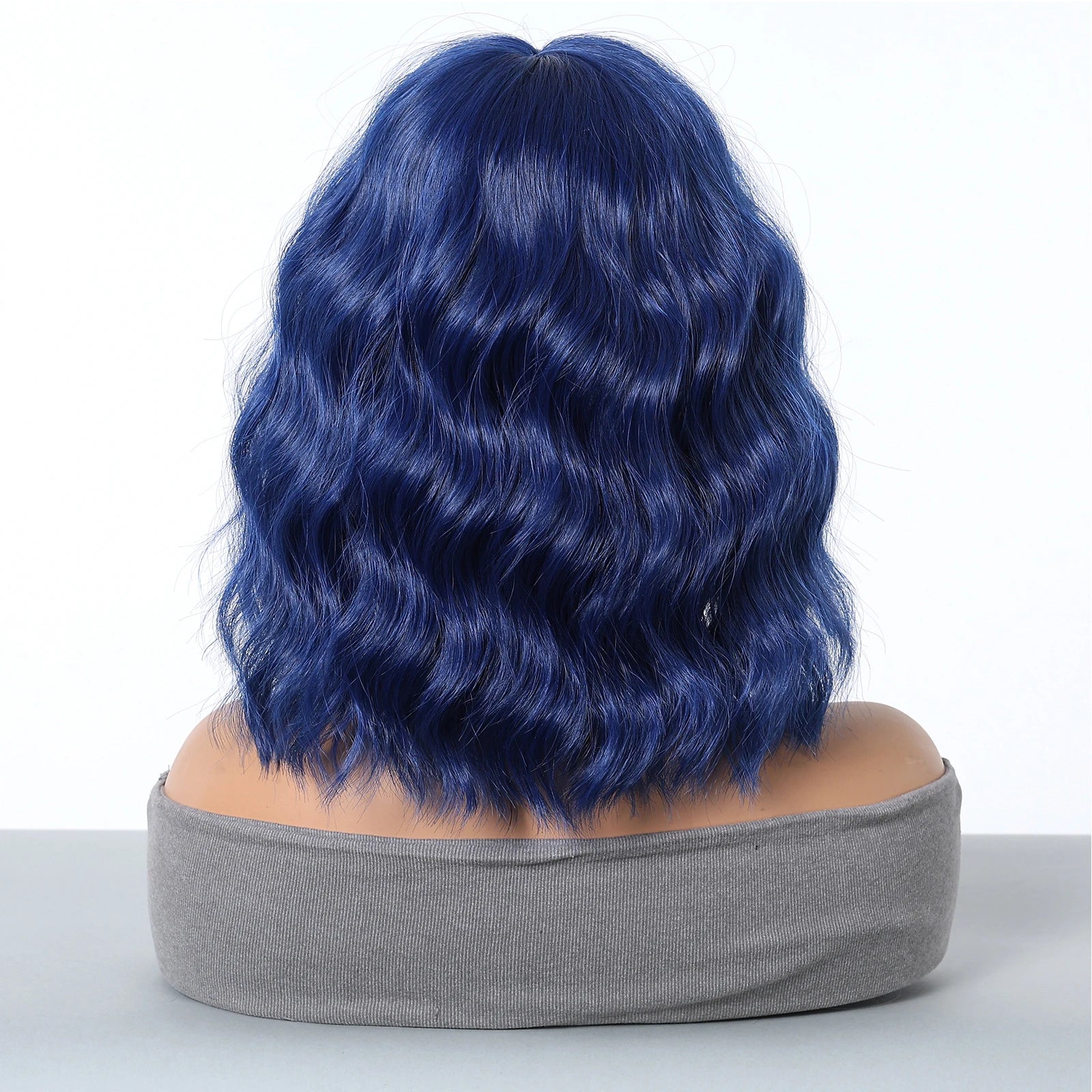 Short Wavy Bob Wig with Bangs, 5 Colors