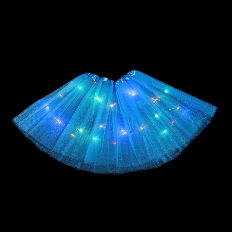 Light-Up LED Tutu Skirt, Kids and Adults, 20 Colors