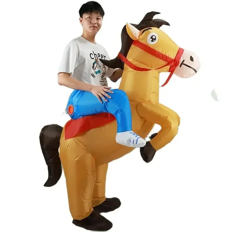 Inflatable Horse Rider Costume, Kids and Adults