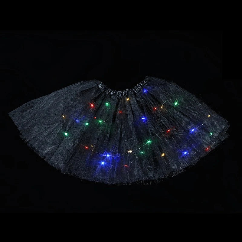 Light-Up LED Tutu Skirt, Kids and Adults, 20 Colors