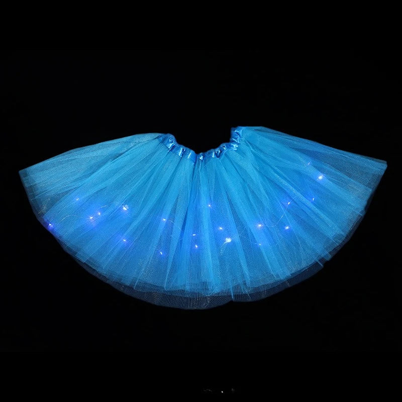 Light-Up LED Tutu Skirt, Kids and Adults, 20 Colors